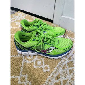 Saucony Women's Kinvara 6 Running Shoe Lime Green Blue Size 10 4mm Offset